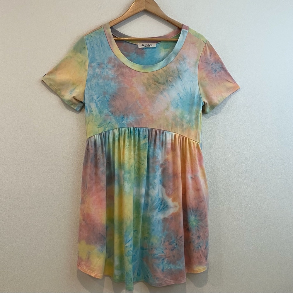 Multi Color Pastel Tie-Dye Dress